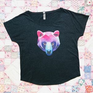 Rare authentic SASHA UNISEX Tattoo Artist bear graphic tee